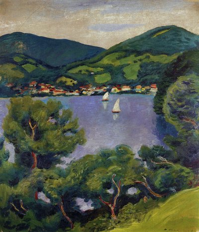 paisagem Tegernsee de August Macke